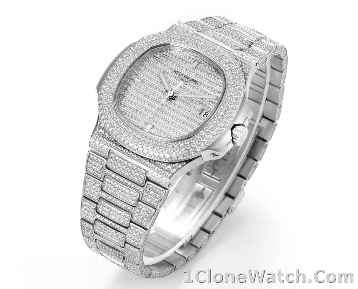 Patek Philippe Nautilus Full Star Watch, Platinum - detail