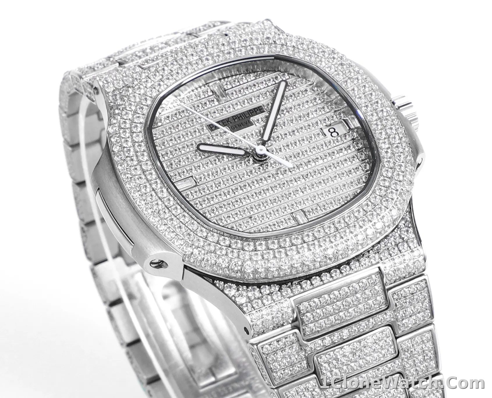 Patek Philippe Nautilus Full Star Watch, Platinum - detail