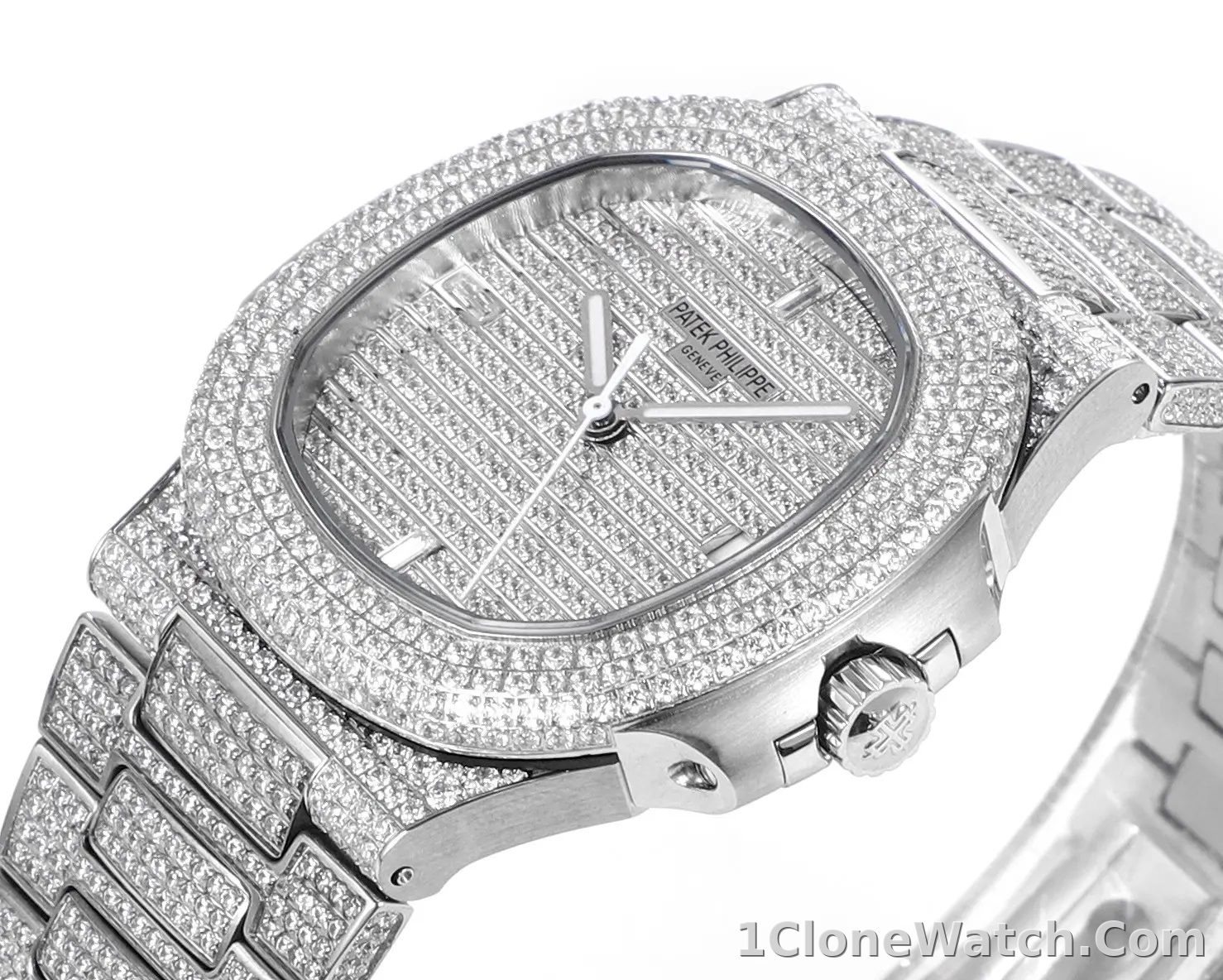 Patek Philippe Nautilus Full Star Watch, Platinum - detail