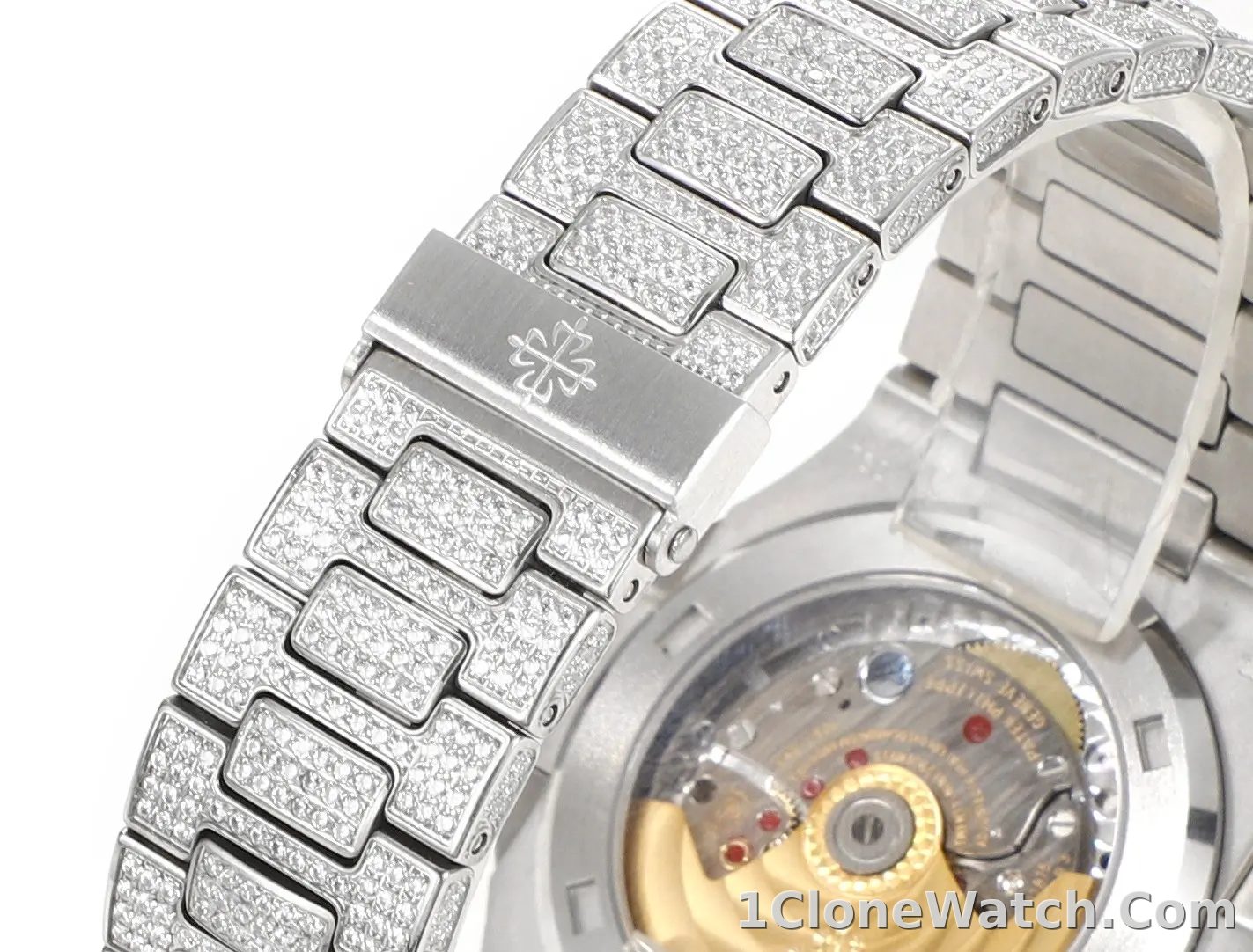 Patek Philippe Nautilus Full Star Watch, Platinum - detail