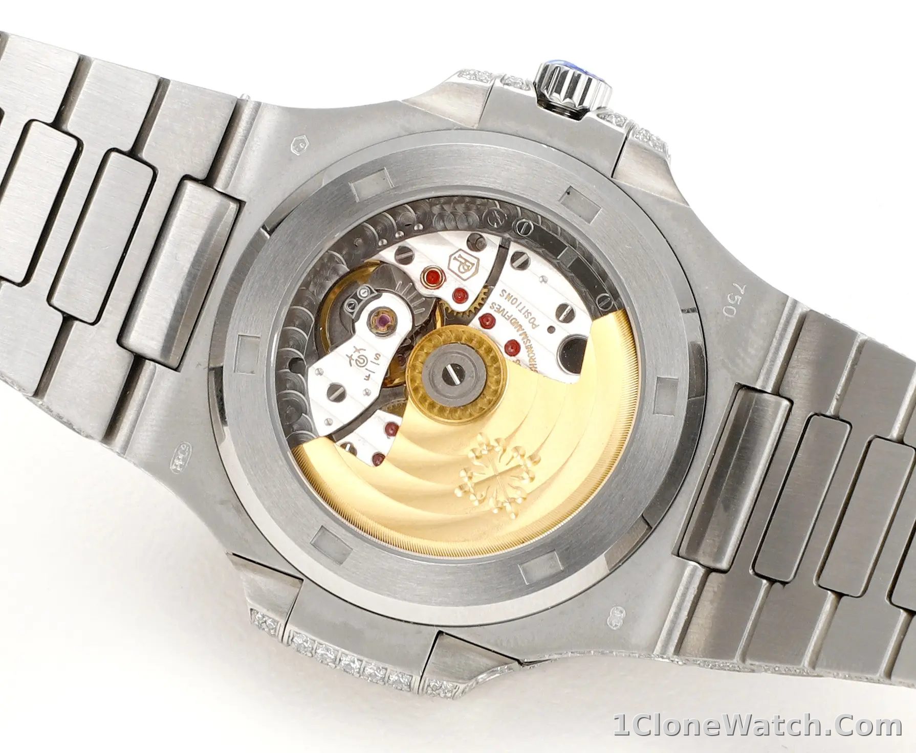Patek Philippe Nautilus Full Star Platinum Watch - detail