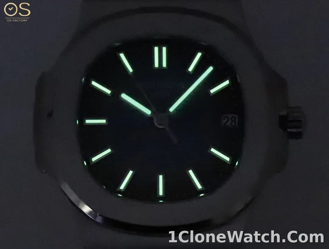 OSFactory Nautilus Green Dial Steel Watch - detail