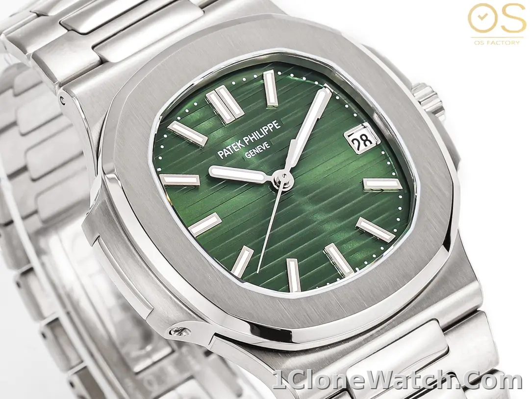 OSFactory Nautilus Green Dial Steel Watch - detail