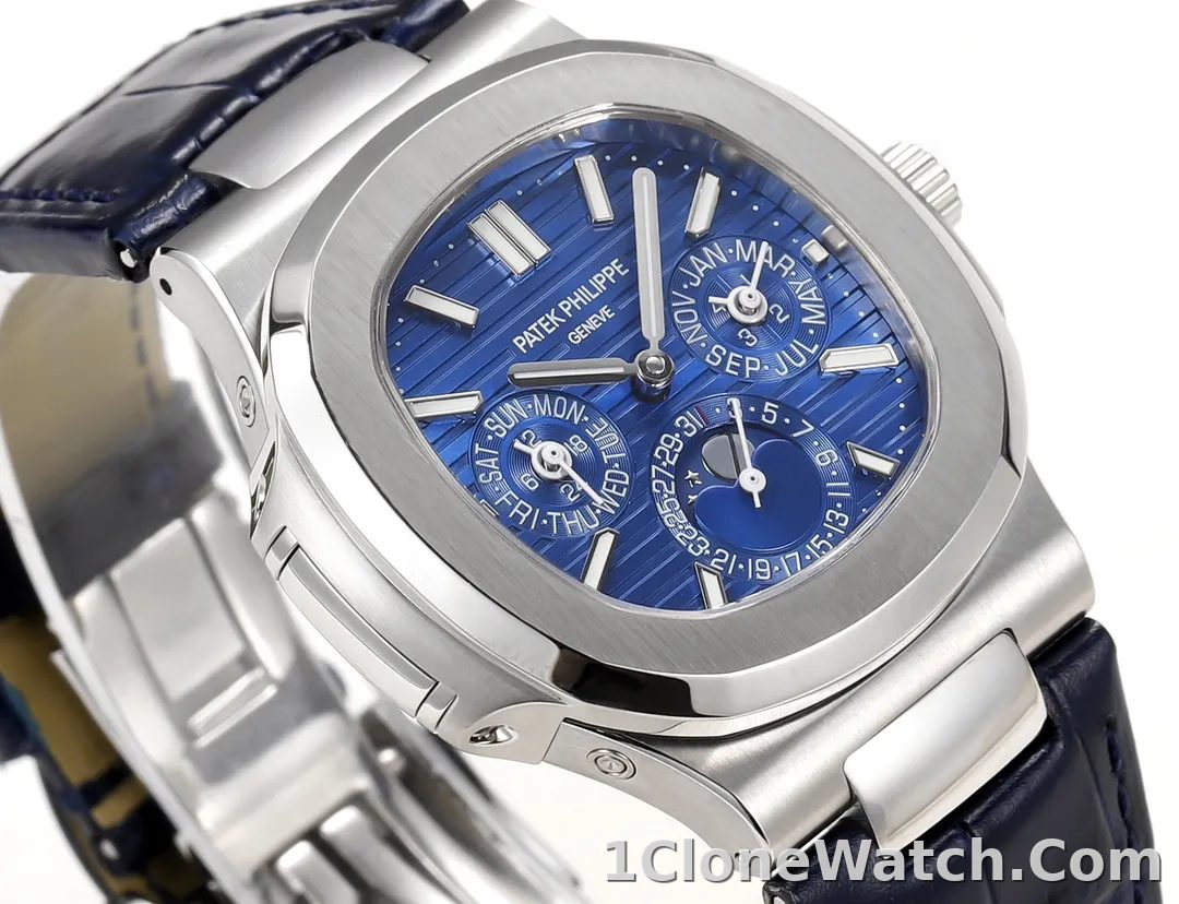 Patek Philippe Blue Nautilus Perpetual Watch - detail