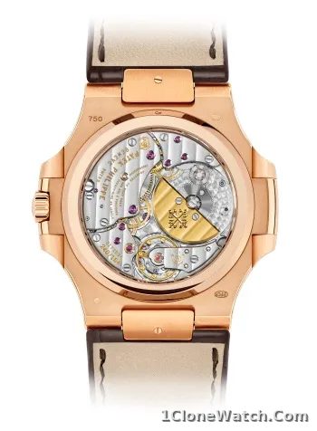 Patek Philippe Nautilus Moon Phase Rose Gold Watch 5712R-001 - detail