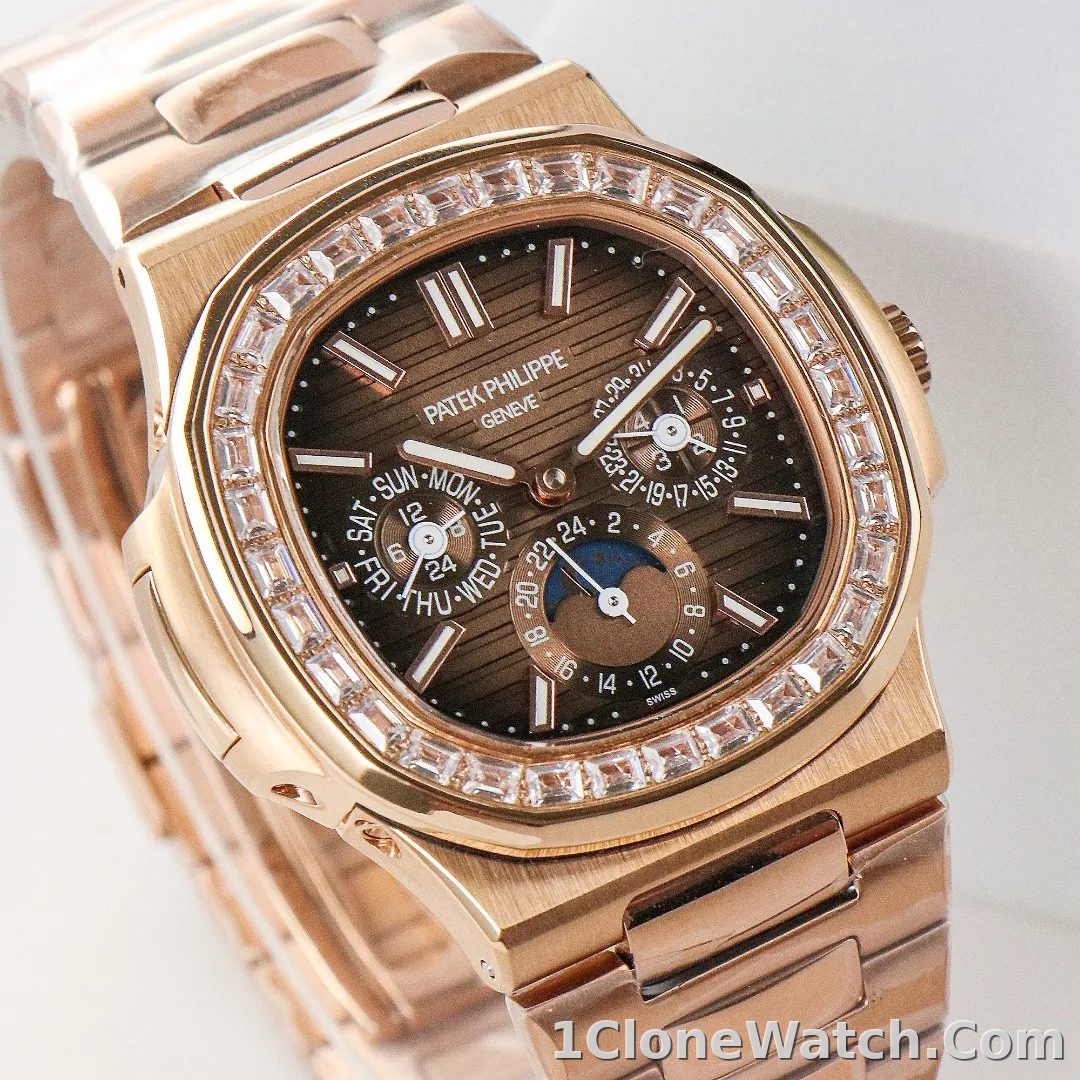 Patek Philippe Rose Gold Nautilus Watch - detail