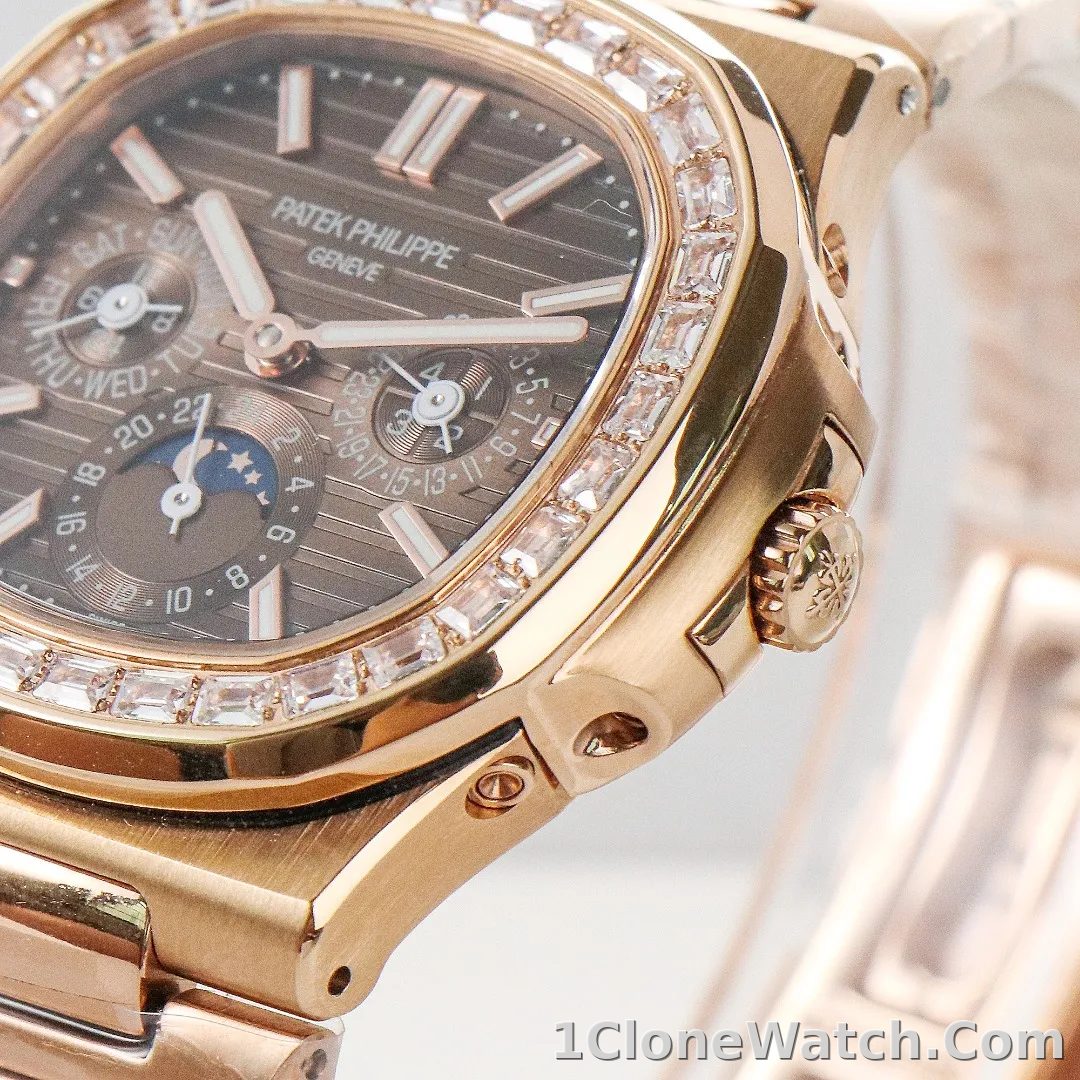 Patek Philippe Rose Gold Nautilus Watch - detail