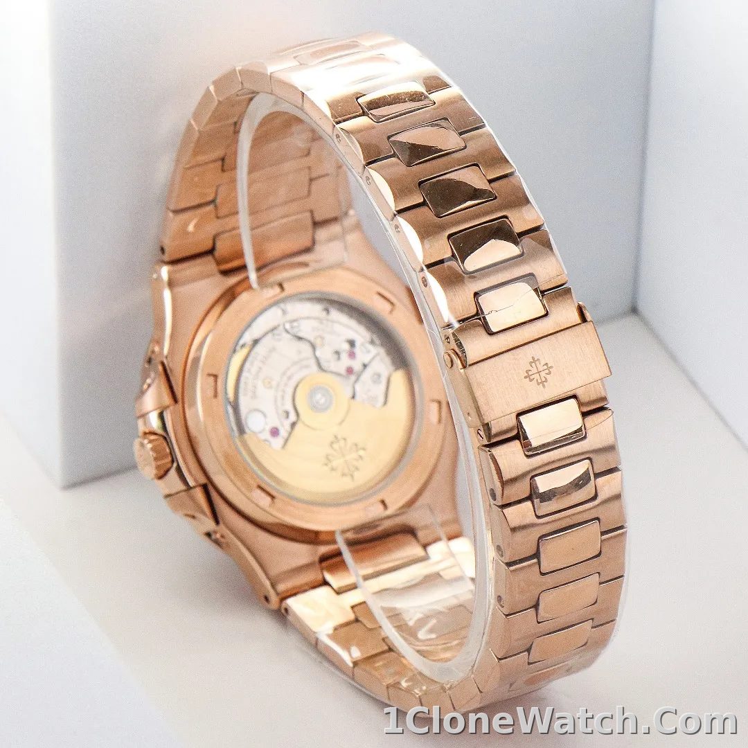 Patek Philippe Rose Gold Nautilus Watch - detail