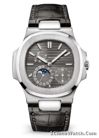 Patek Philippe Nautilus Moon Phase White Gold Watch 5712G-001