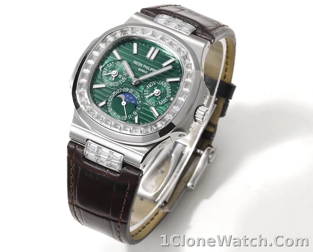 Patek Philippe Green Nautilus Watch - detail
