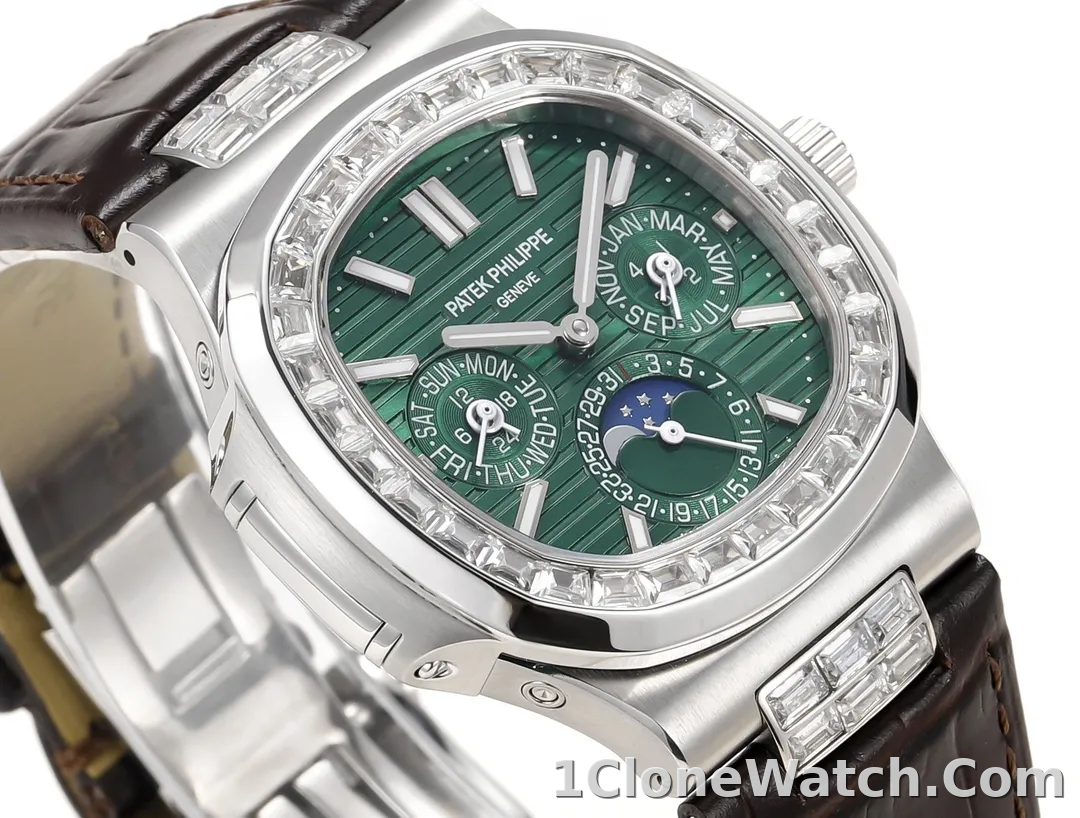 Patek Philippe Green Nautilus Watch - detail