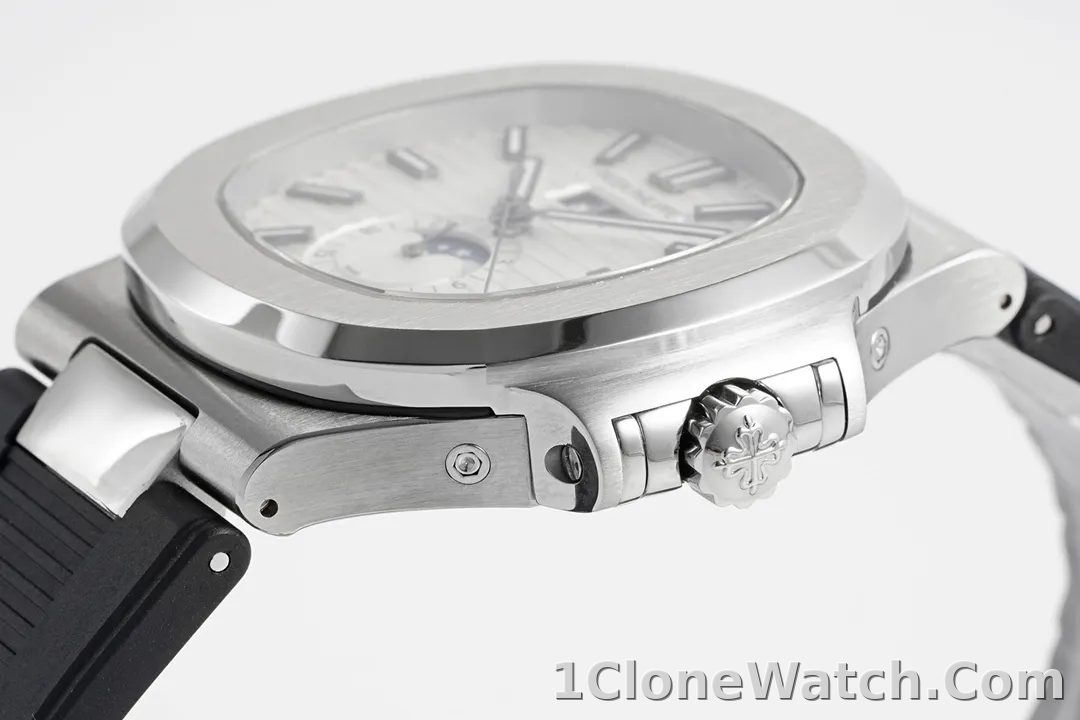 Patek Philippe Nautilus Blue Rubber Strap Watch - detail