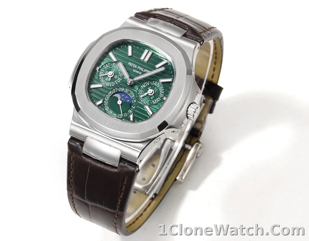 Patek Philippe Green Nautilus Watch - detail
