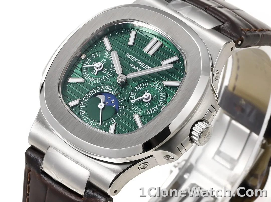Patek Philippe Green Nautilus Watch - detail