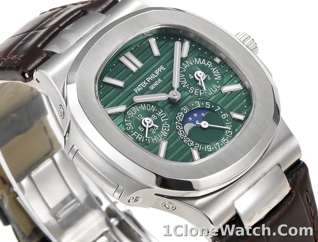 Patek Philippe Green Nautilus Watch - detail