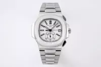 Patek Philippe Silver Nautilus Chronograph Watch - view 1