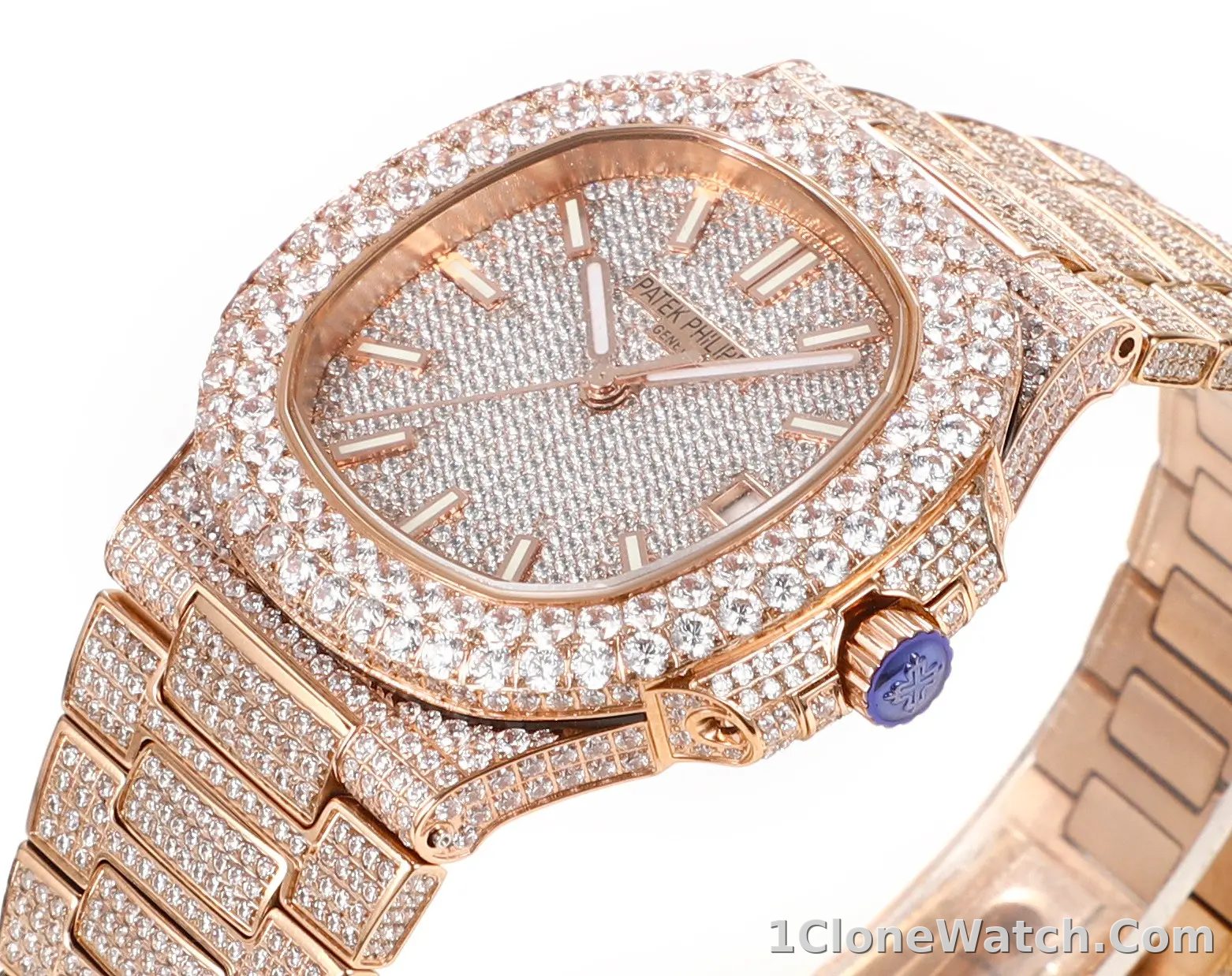 Patek Philippe Nautilus Rose Gold Watch - detail