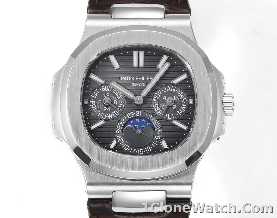 Patek Philippe Nautilus Grey Perpetual Watch - detail