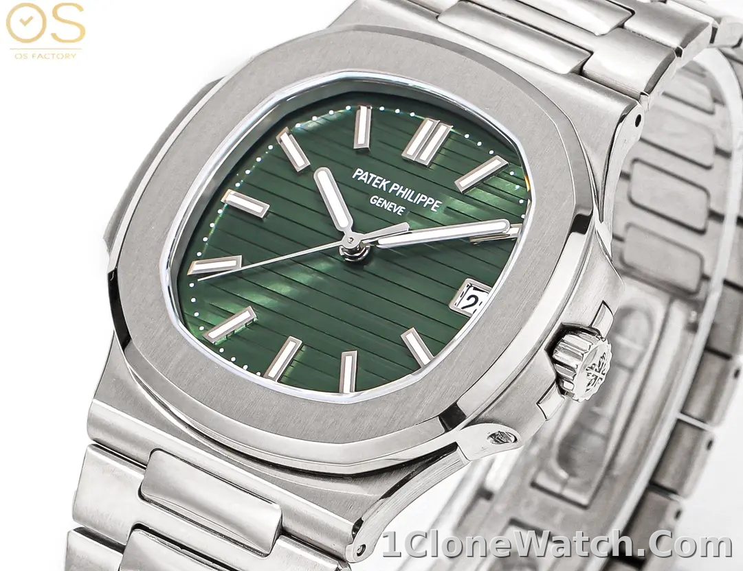 OSFactory Nautilus Green Dial Steel Watch - detail
