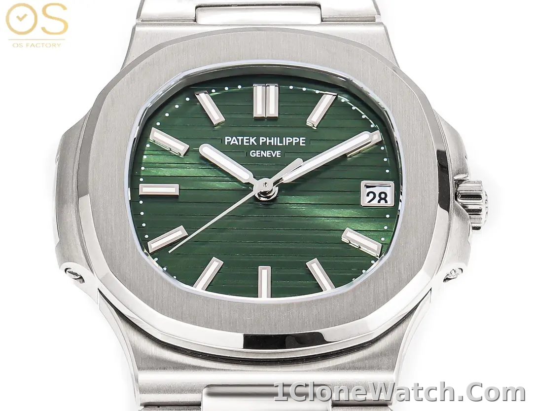 OSFactory Nautilus Green Dial Steel Watch - detail