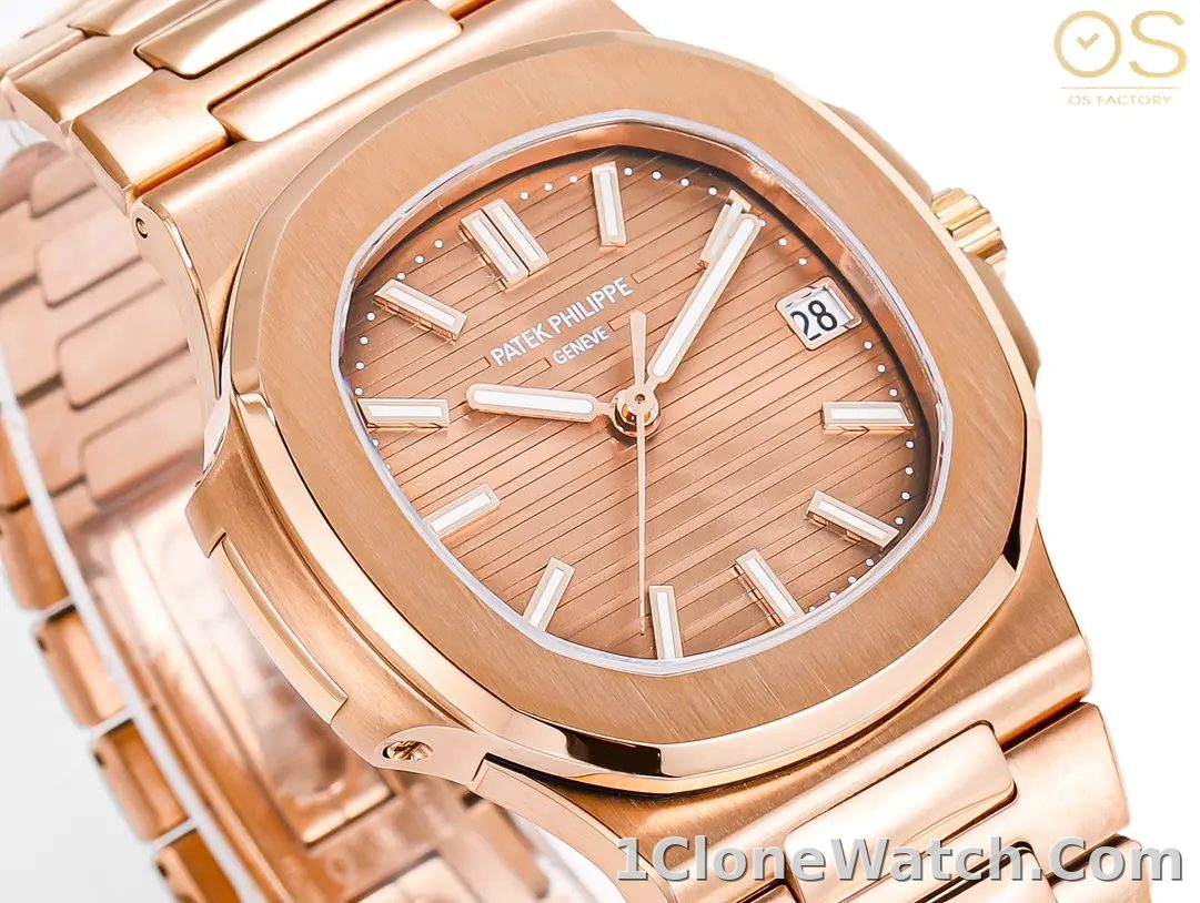 OSFactory Rose Gold Nautilus Style Watch - detail
