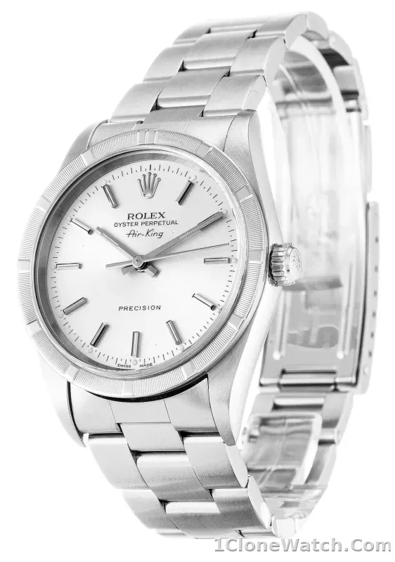 Rolex Air-King 34mm Silver Dial 14010M - detail