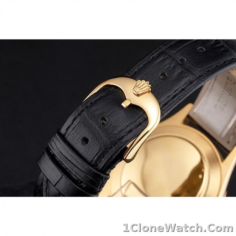 Superclone Rolex Cellini 38mm Black Dial REP016814 - detail