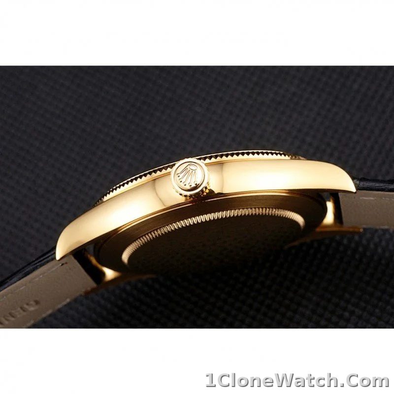 Superclone Rolex Cellini 38mm Black Dial REP016814 - detail
