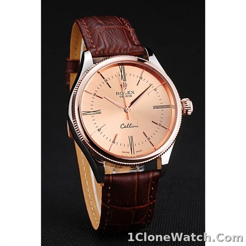 Rolex Cellini 40mm Orange Dial 622840 - detail