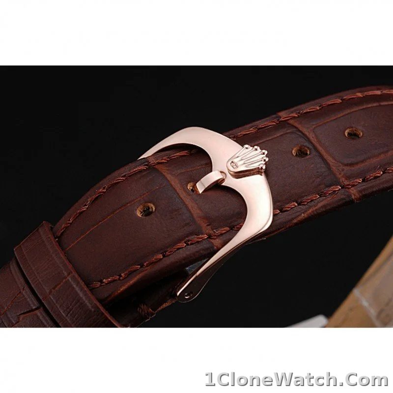 Rolex Cellini 40mm Orange Dial 622840 - detail