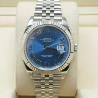 Rolex Datejust 41mm Blue Dial 126334 Jubilee Roman Dials - view 3