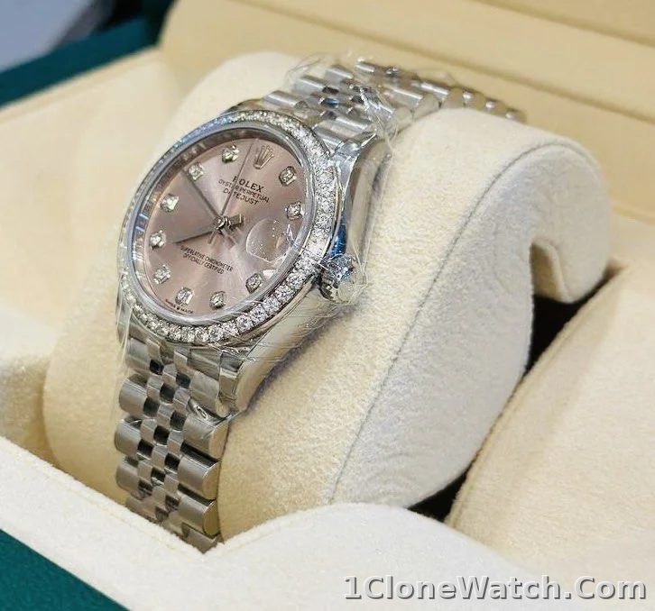 Rolex Datejust 31mm Pink Dial 278384RBR - detail
