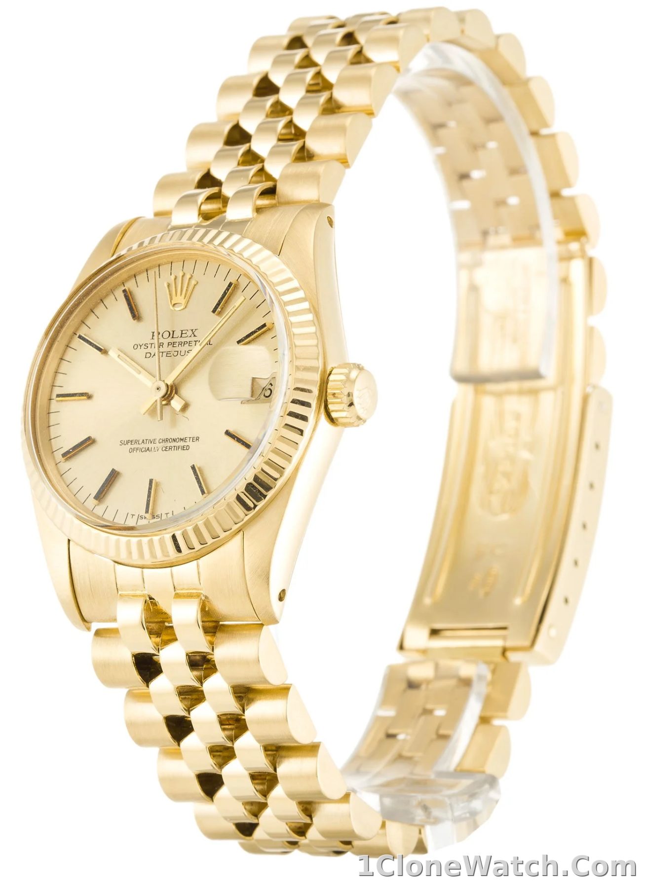 Rolex Datejust Mid-Size 30mm Champagne Dial 6827 - detail