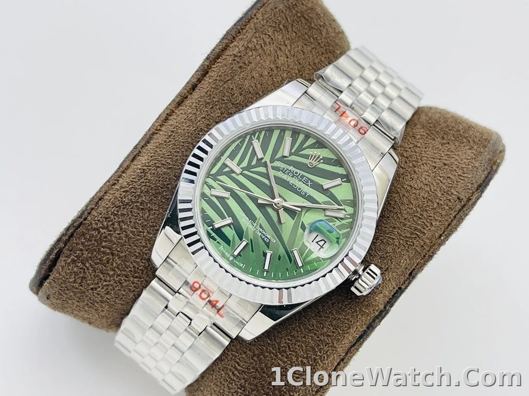 Rolex Datejust 36mm Palm Motif Dial 126234-0047 - detail