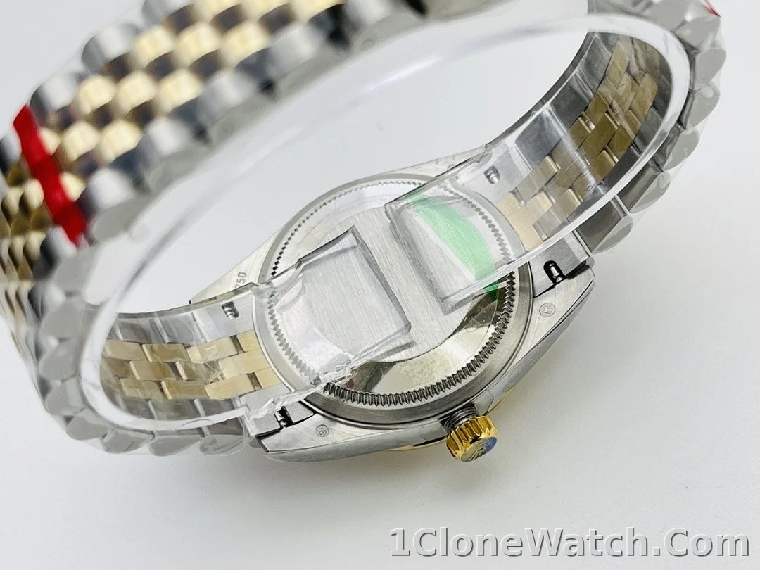 Rolex Datejust 36mm Gold Palm Motif Dial 126233 - detail