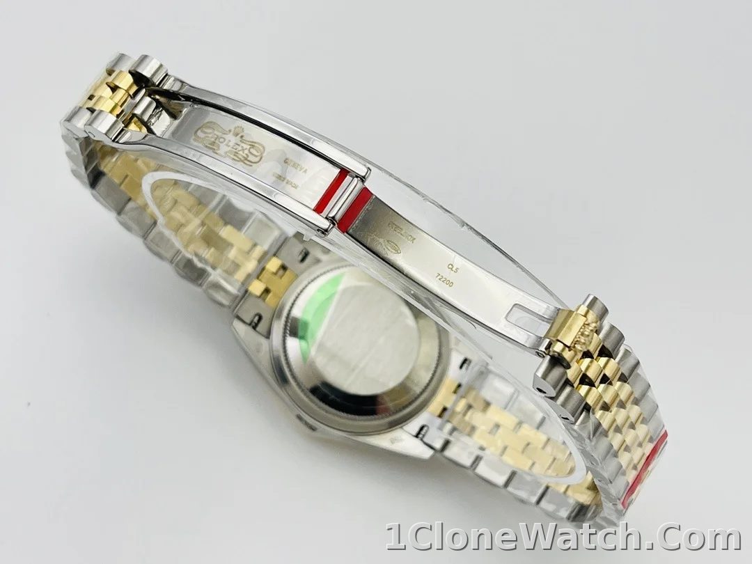 Rolex Datejust 36mm Gold Palm Motif Dial 126233 - detail