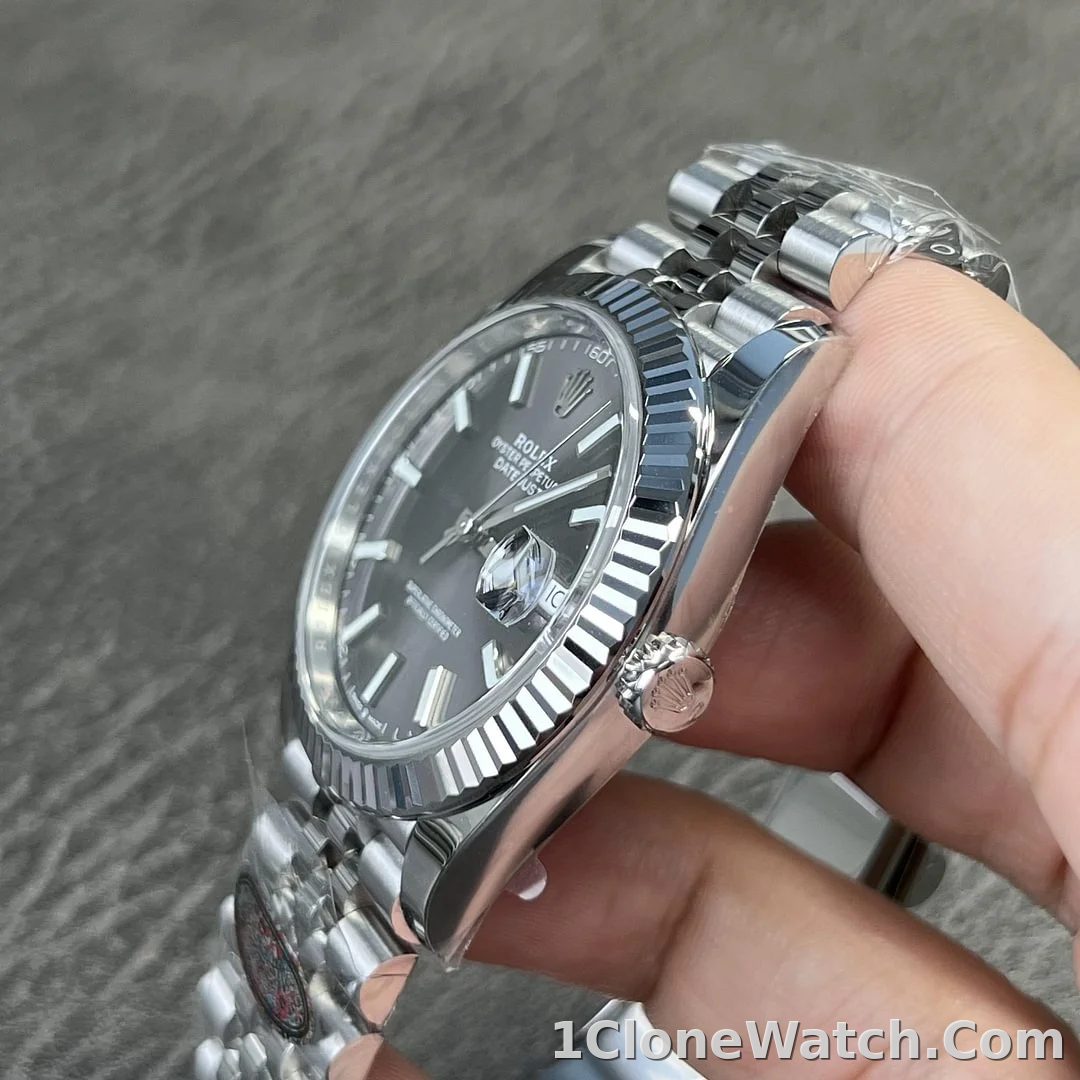 Superclone Rolex Datejust 41mm Rhodium Dial 126334 Jubilee - detail