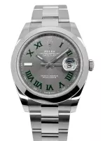 Superclone Rolex Datejust 41mm Rhodium Dial 126300 Wimbledon Oyster - view 1
