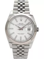 Rolex Datejust 41mm White Dial 126334 Jubilee Flutted - view 1