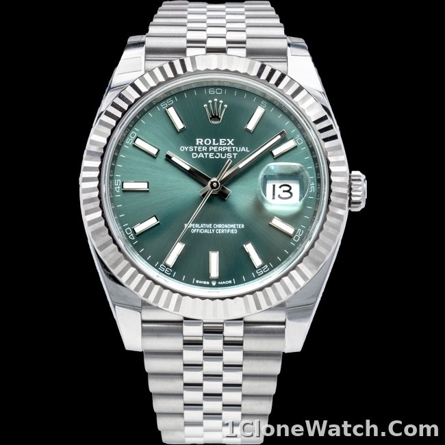 Rolex Datejust 41mm Green Dial 126334 Jubilee