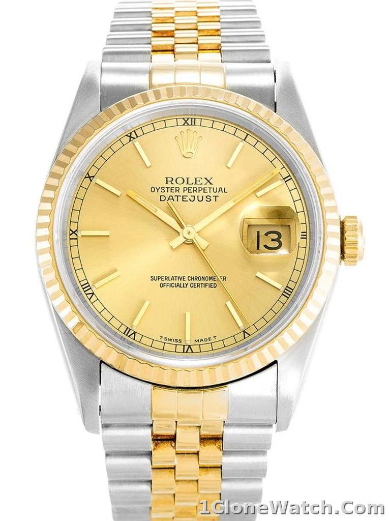 Rolex Datejust 36mm Gold Dial 16233