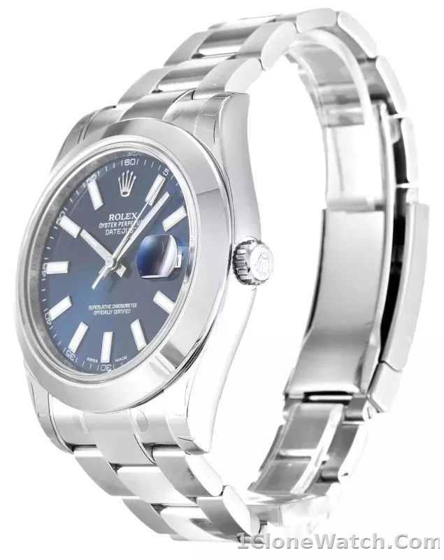 Rolex Datejust II 41mm Blue Dial 116300 - detail