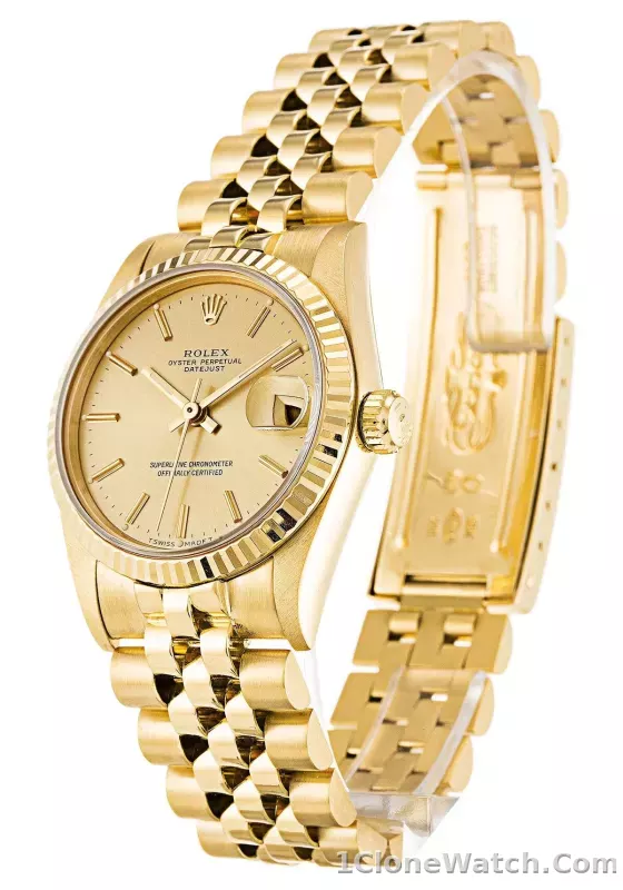 Rolex Datejust Mid-Size 31mm Champagne Dial 68278 - detail