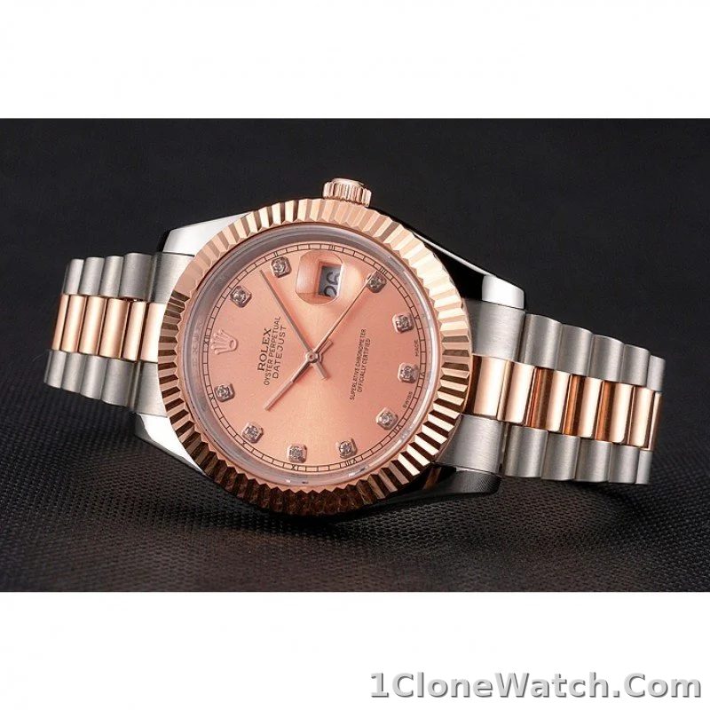 Superclone Rolex Datejust 41mm Rose-Gold Dial REP016816 - detail