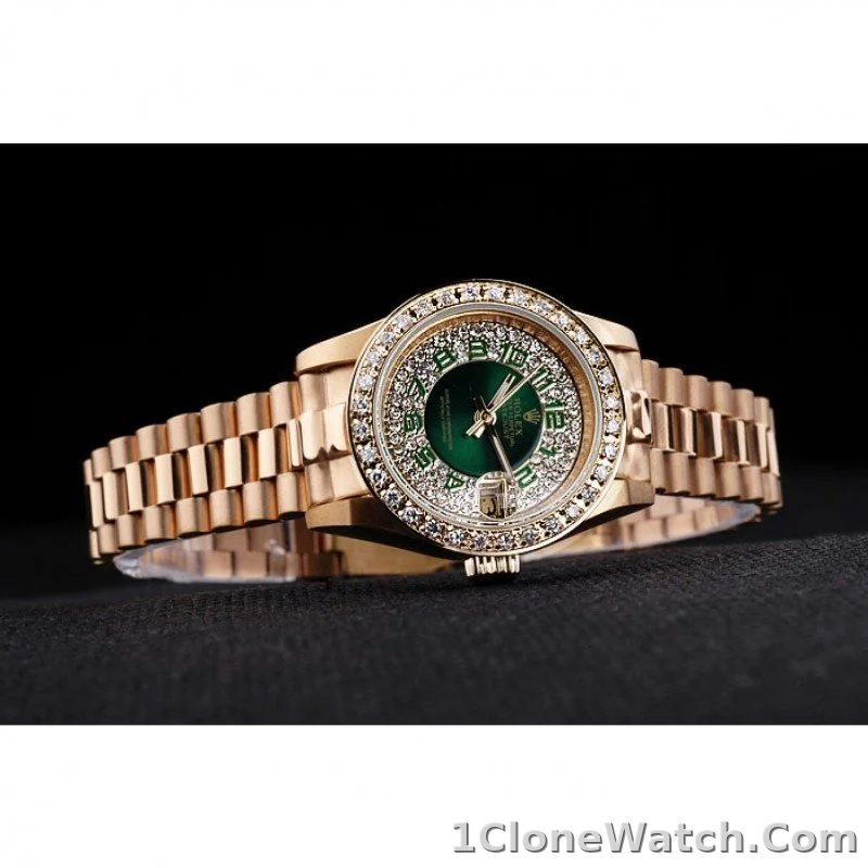 Rolex Datejust 28mm Green Dial RL39 - detail