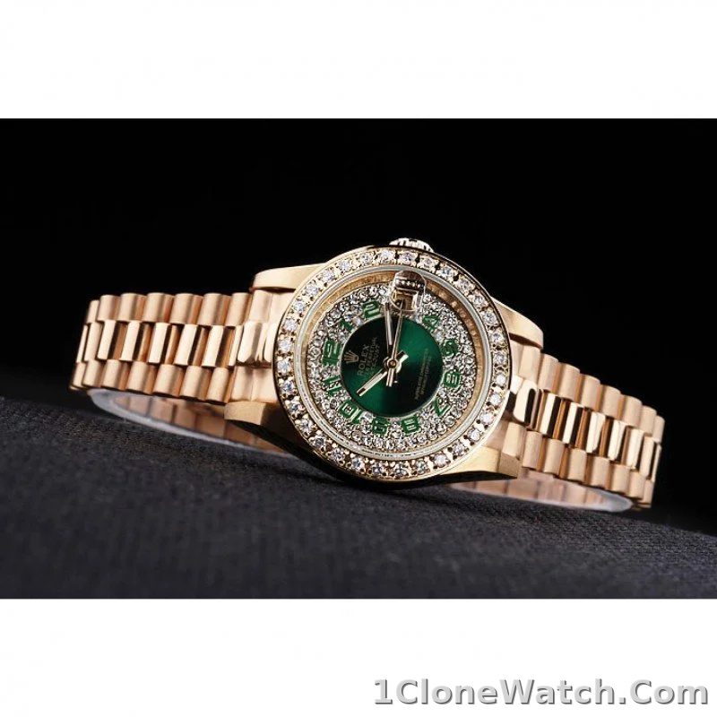 Rolex Datejust 28mm Green Dial RL39 - detail