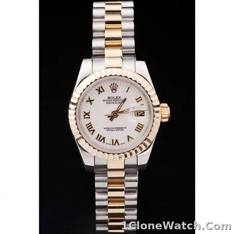Superclone Rolex Datejust 26mm White Dial SRL104 - detail