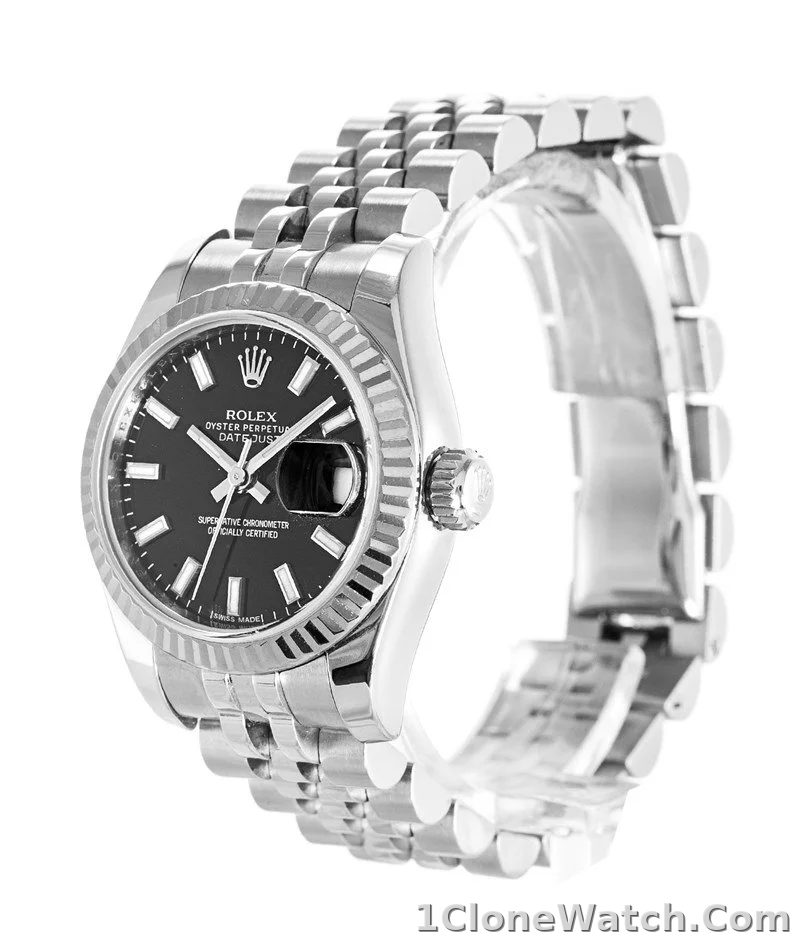 Rolex Datejust 26mm Black Dial 179174 - detail