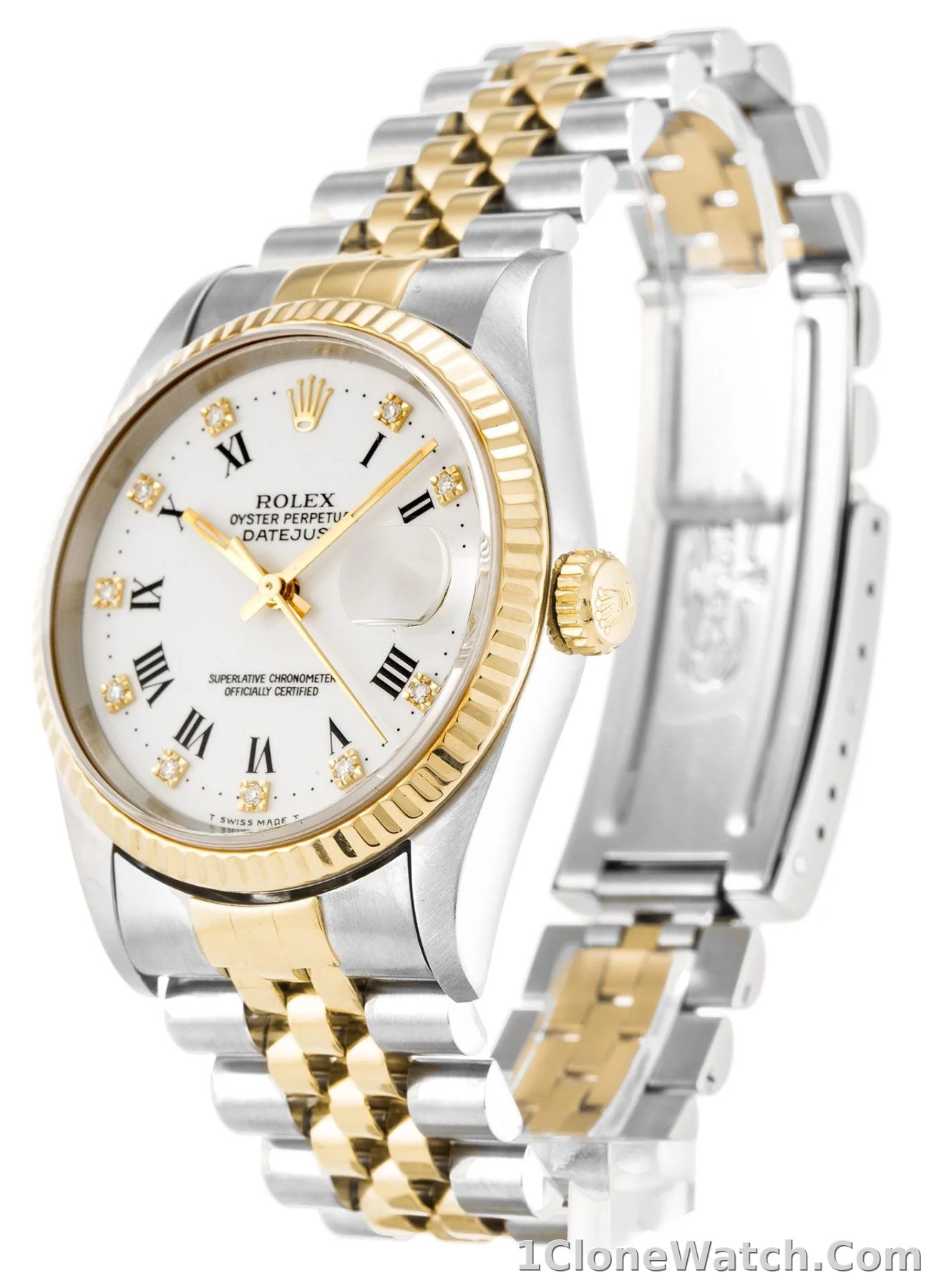 Rolex Datejust 36mm White Dial 16233 - detail