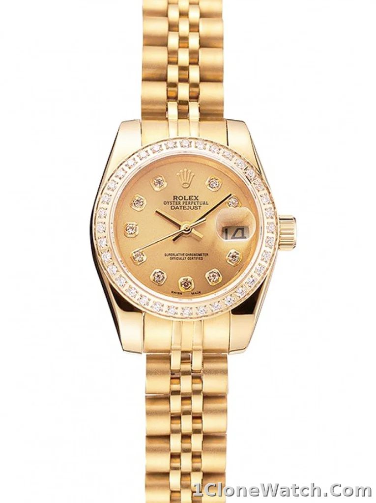 Superclone Rolex Datejust 28mm Gold Dial 1454096